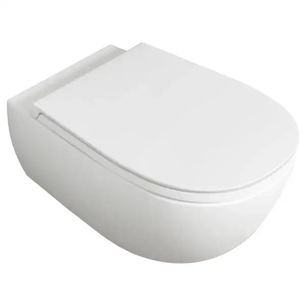 Унитаз подвесной Goclean® (безободковый) Flaminia IO с сиденьем Soft Close Slim, цвет - Milky White (IO118G+IOCW07BM)
