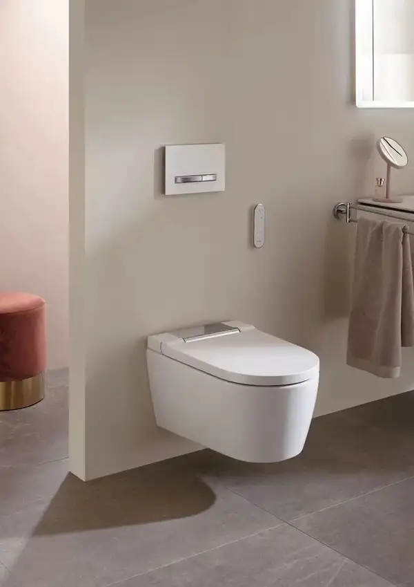 Підвісний унітаз-біде Geberit AquaClean Sela (унітаз білий глянець/панель хром глянець)  146.224.21.1