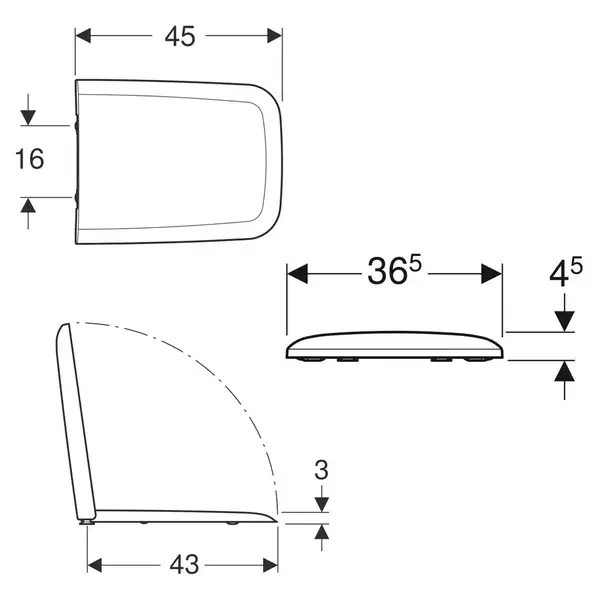 Geberit iCon Square Унитаз подвесной, белый (201950000_571910000)