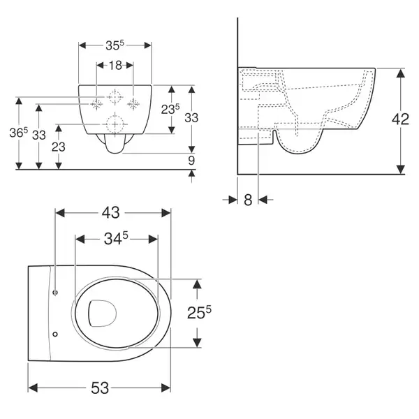 Унітаз підвісний Geberit iCon Rimfree з кришкою Soft-Close, білий (204060000/500.670.01.1) (204060000_500.670.01.1)