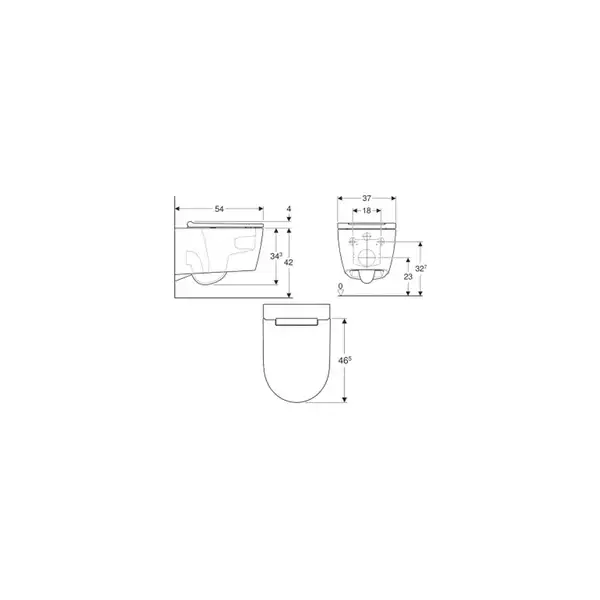 Geberit ONE TurboFlush Унитаз подвесной, белый (500.201.01.1)