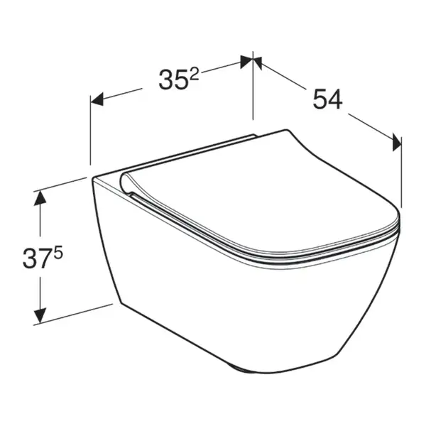 Geberit Smyle Square Унитаз подвесной, белый (500.685.01.1)