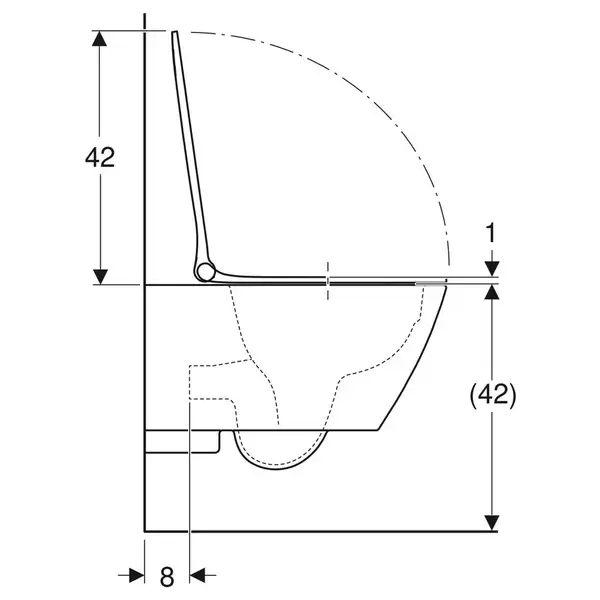Geberit Smyle Square Унитаз подвесной, белый (500.685.01.1)