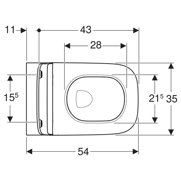 Geberit Smyle Square Унитаз подвесной, белый (500.685.01.1)