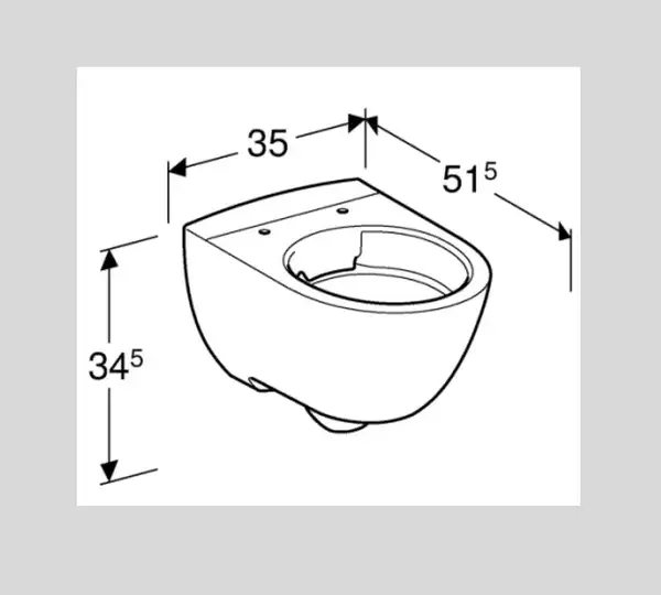 Geberit Modo Унитаз подвесной, Rimfree, белый (502.939.00.1)