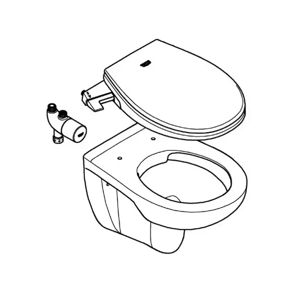 Унитаз подвесной Grohe Bau Ceramic Air, с сиденьем с функцией биде и термостатом Grohtherm Micro (39652SH0) фото 6 Aquada.com.ua