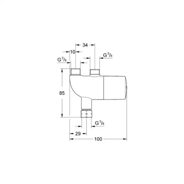 Унитаз подвесной Grohe Bau Ceramic Air, с сиденьем с функцией биде и термостатом Grohtherm Micro (39652SH0) фото 9 Aquada.com.ua