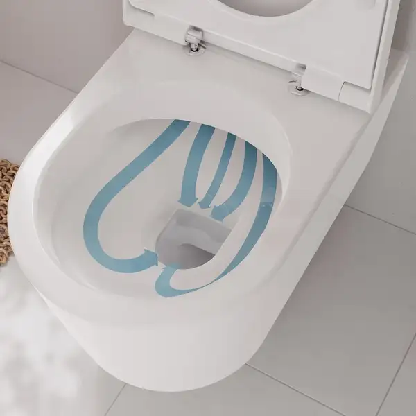 Унітаз підвісний AquaFall Flush (безободковий) Hansgrohe EluPura S в комплекті з сидінням SoftClose  60193450 + 60148450
