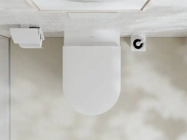 Унітаз підвісний AquaFall Flush (безободковий) Hansgrohe EluPura S в комплекті з сидінням SoftClose  60193450 + 60148450