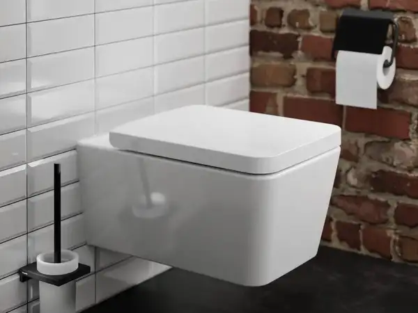 Унітаз підвісний AquaFall Flush (безободковий) Hansgrohe EluPura Q у комплекті з сидінням SoftClose  60194450 + 60150450