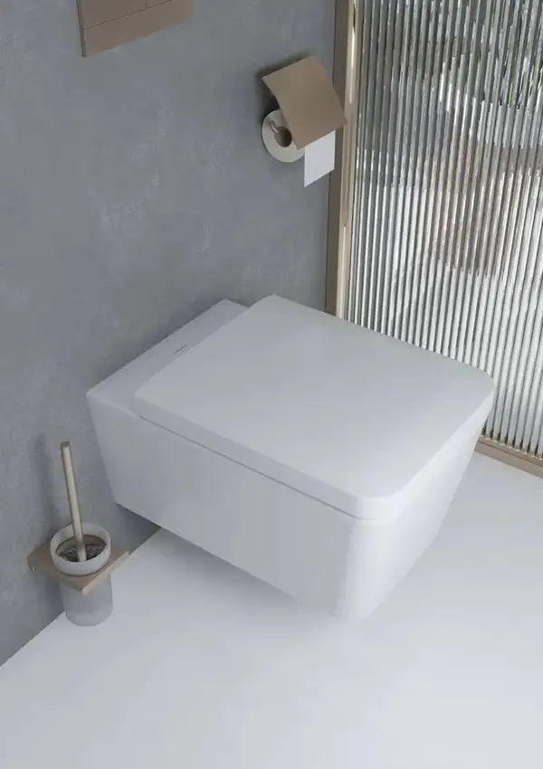 Унітаз підвісний AquaFall Flush (безободковий) Hansgrohe EluPura Q у комплекті з сидінням SoftClose  60194450 + 60150450