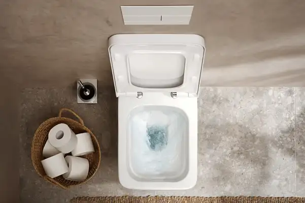Унітаз підвісний AquaFall Flush (безободковий) Hansgrohe EluPura Q у комплекті з сидінням SoftClose  60194450 + 60150450