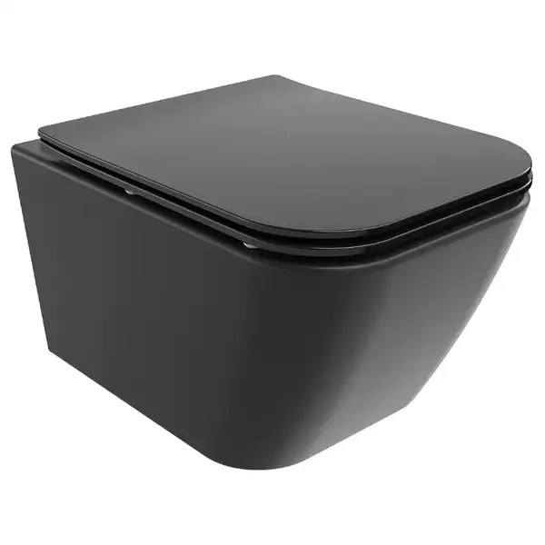 Подвесной унитаз MEXEN MADOX BLACK MATT чёрный (MEX-30154070)