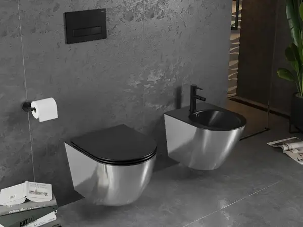 Подвесной унитаз MEXEN LENA SILVER BLACK MATT (MEX-30224074)
