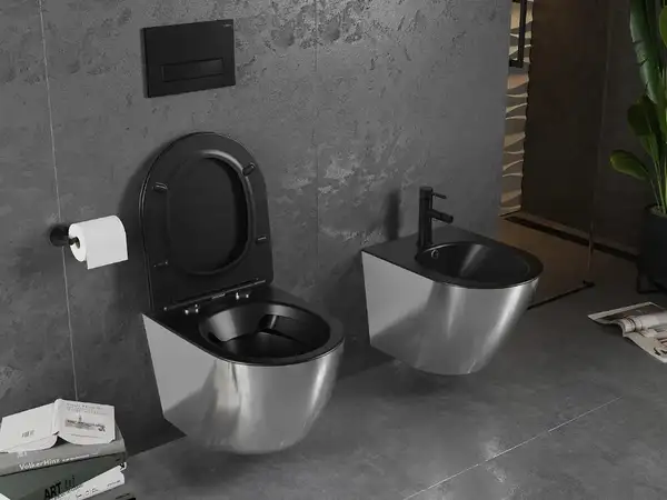 Подвесной унитаз MEXEN LENA SILVER BLACK MATT (MEX-30224074)