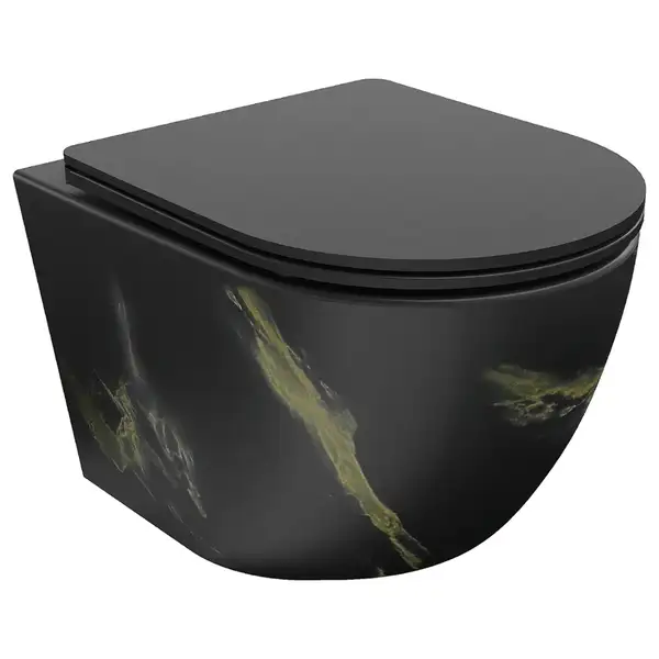 Подвесной унитаз MEXEN LENA BLACK MARBLE MATТ (MEX-30224098)