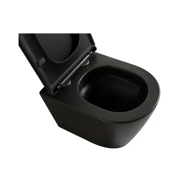 Унітаз підвісний Mixxus Premium BEVEL-0304-T1 BLACK 480x360x360mm сист. змиву TORNADO 1.0 (MP6677)