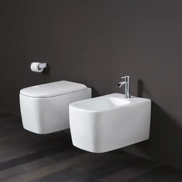 Унітаз підвісний Nic Design Semplice 55х37 см безободковий, cemento matt (003699047)