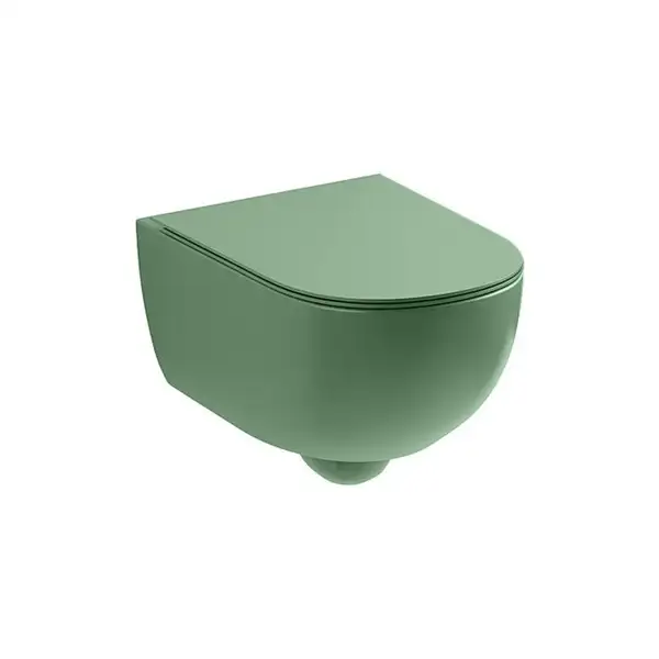 Унітаз підвісний Nic Design Pin 55х37, зелений глянець (003709073)