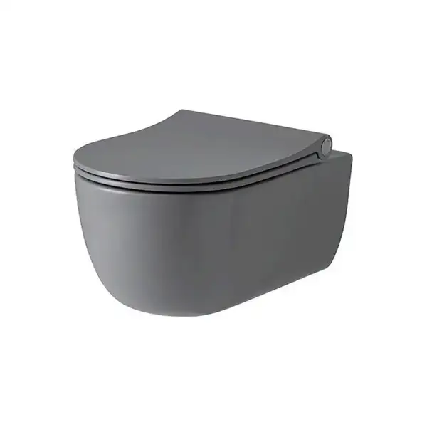 Унітаз підвісний Noken Set Acro Compact 100280416 із кришкою Soft-Close 100285298, сірий матовий (100285516)