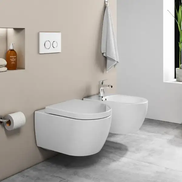Унітаз підвісний безободковий Quarter Bath Deep з кришкою Standart, білий (70DE03054.00.1_30SCD.01WG)