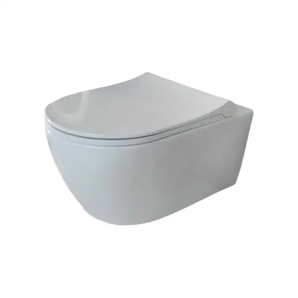 Унітаз підвісний безободковий Quarter Bath Deep з кришкою Slim, білий (70DE03054.00.1_30SCD.03WG)