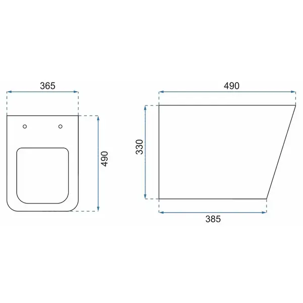 Rea Tomas Подвесной унитаз Rimless, белый (REA-C1257)
