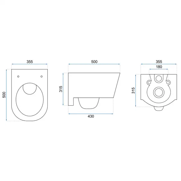 Унітаз REA Porter Rimless REA-C1401