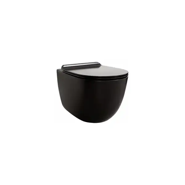 Унітаз Vignoni Rimless  VI18  підвісний MATTE BLACK + Комплект кріплень F85  SIMAS ІТАЛІЯ (VI18/F85  (MATTE BLACK))