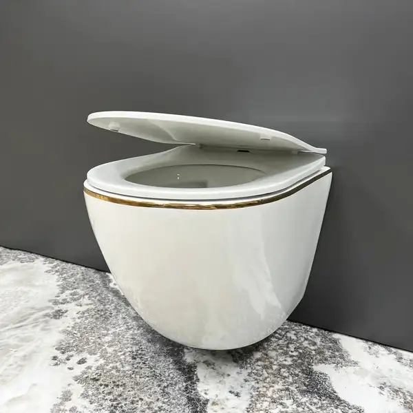 VBI VULCANO GOLD EDGE Подвесной унитаз (VBI-020402)