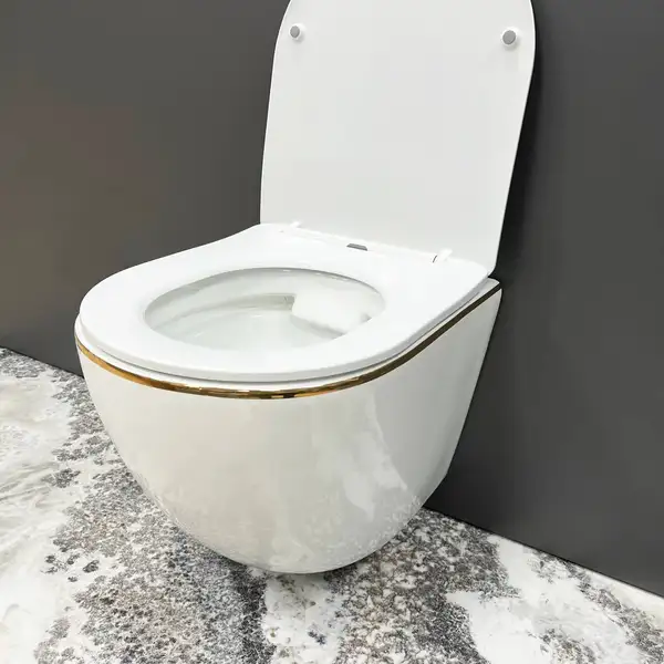 VBI VULCANO GOLD EDGE Подвесной унитаз (VBI-020402)
