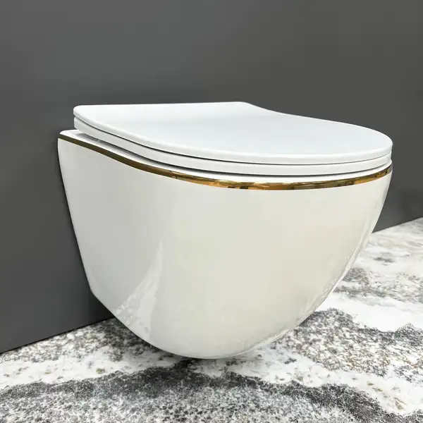VBI VULCANO GOLD EDGE Подвесной унитаз (VBI-020402)
