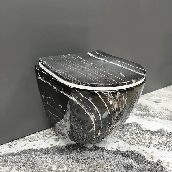 VBI VULCANO BLACK ONYX Подвесной унитаз, черный (VBI-020403)
