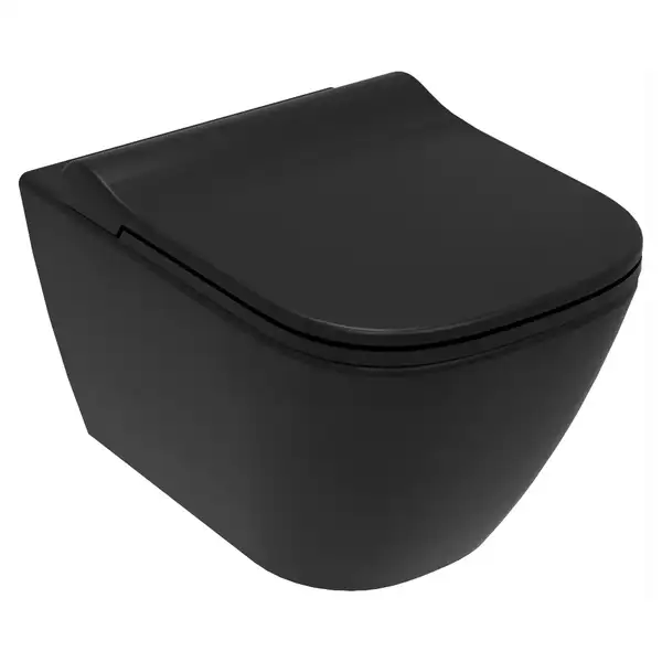 Volle Solo Унитаз подвесной, черный матовый (13-55-111Black)