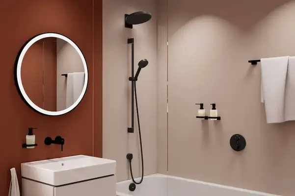 Зовнішня частина набору для зливу та переливу Hansgrohe Flexaplus II (колір – чорний матовий)  58187670