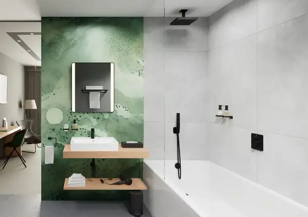Зовнішня частина набору для зливу та переливу Hansgrohe Flexaplus II (колір – чорний матовий)  58187670