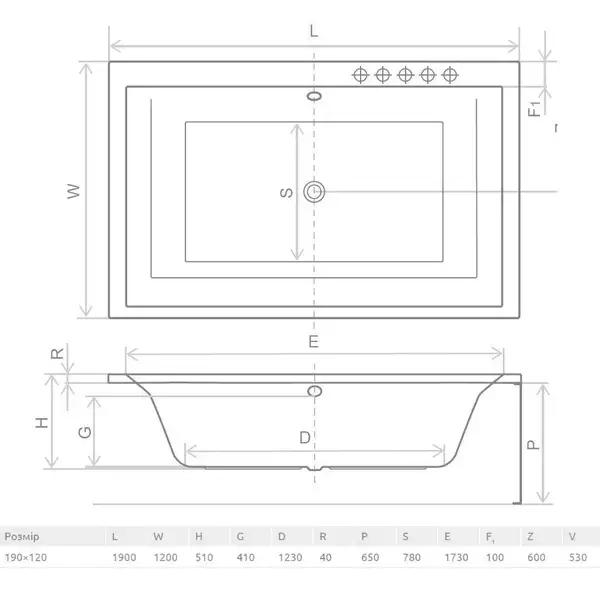 Radaway Панель Для Ванн Excellent Бокова (Obex.120.65Wh) (OBEX.120.65WH)