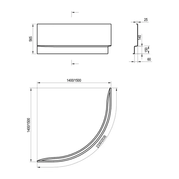 Панель до ванни A GENTIANA, NEW DAY 150, RAVAK (CZG1000AN0)