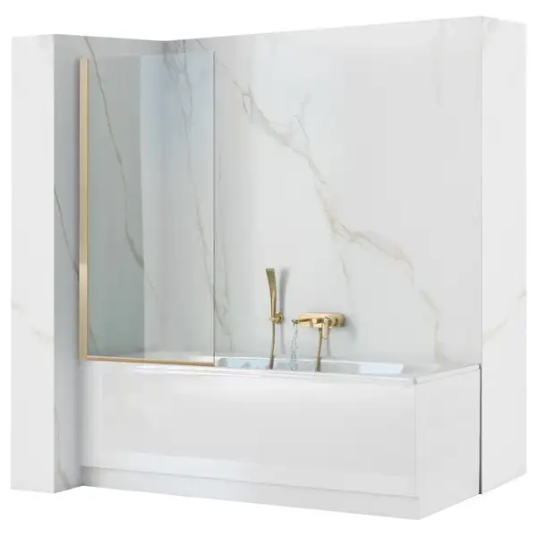 Шторка для ванны REA ELEGANT GOLD 70 постоянная (REA-W5600)