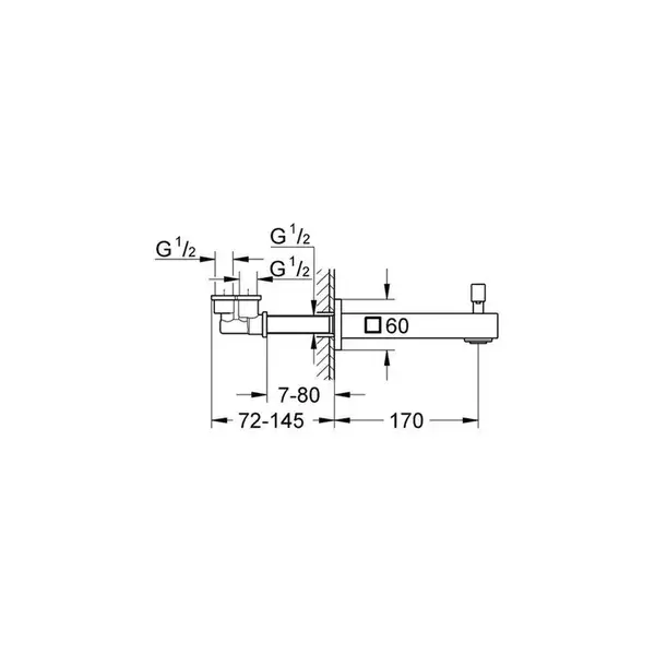 Вилив для ванни Grohe Universal Cube (13304000)