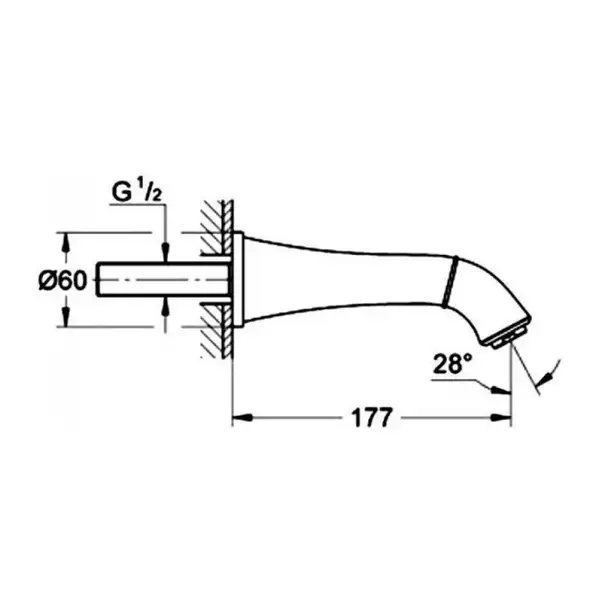Вилив для ванни Grohe Grandera (13341000)