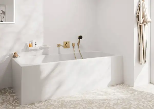 Вилив для ванни 210 мм Hansgrohe Tecturis E (колір - шліфована бронза) 73410140