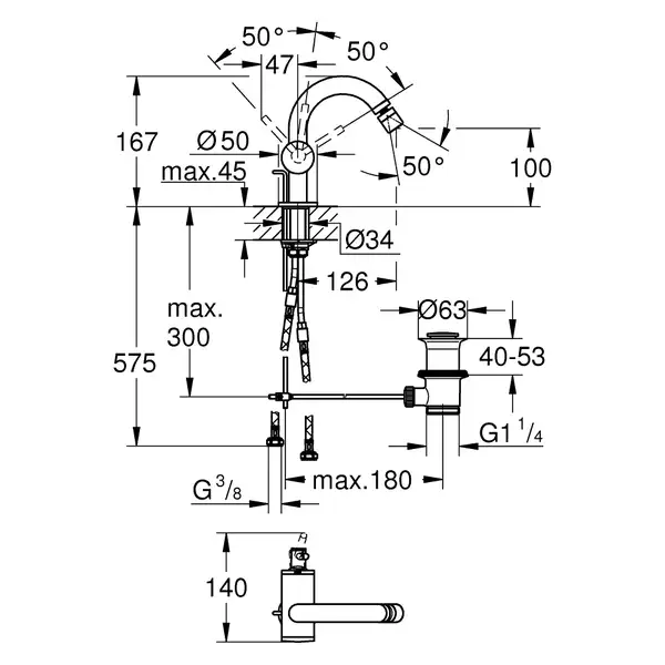 Змішувач для біде Grohe Atrio (32108003)