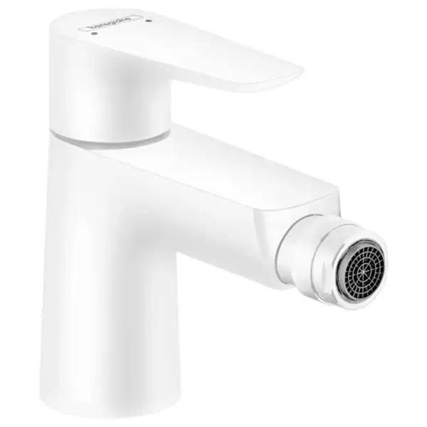 Смеситель для биде, однорычажный Hansgrohe Talis E (цвет - белый матовый), с донным клапаном (71720700) фото 1 Aquada.com.ua