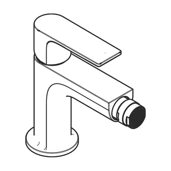 Смеситель для биде Hansgrohe Rebris E (цвет - хром), с металлическим донным клапаном 72213000
