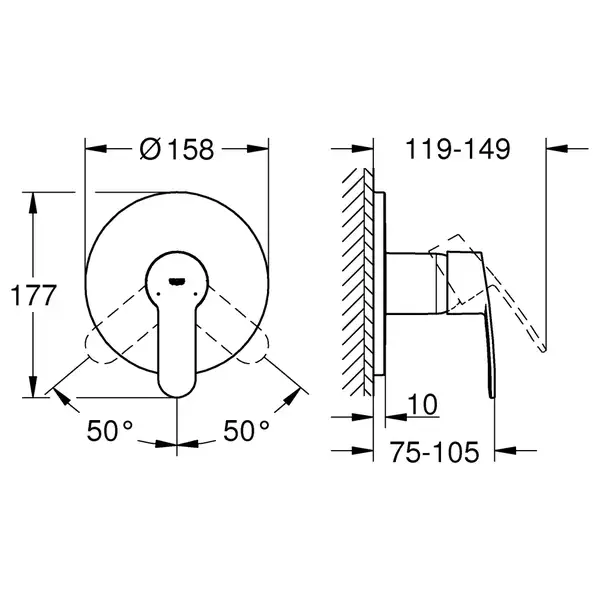 Змішувач для душа Grohe Eurostyle Cosmopolitan (24051002)