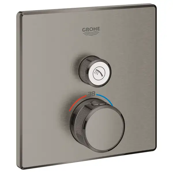 Термостат для душа на 1 выход Grohe Grohtherm SmartControl (цвет - тёмный графит, матовый) (29123AL0) фото 1 Aquada.com.ua