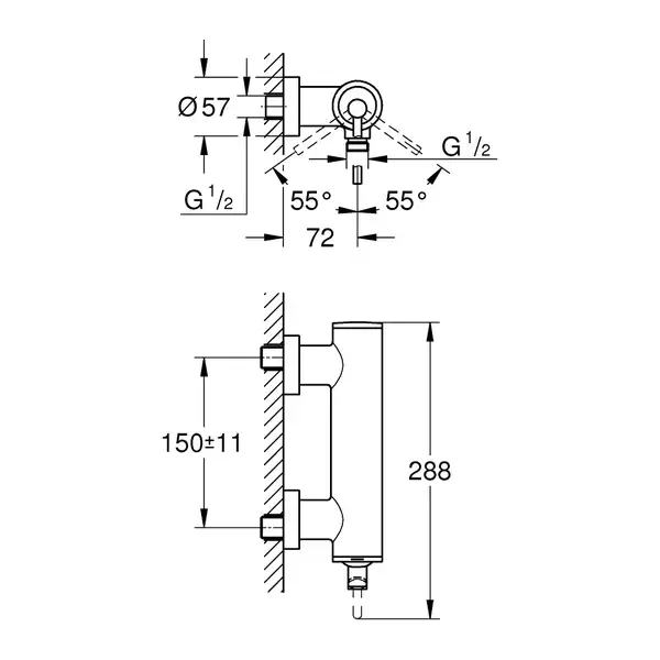 Grohe Atrio Смеситель для душа, хром (32650003)