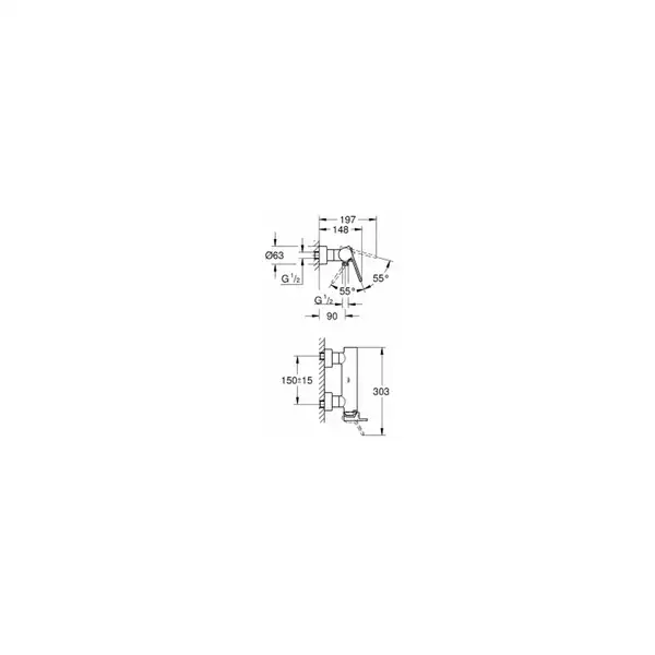 Grohe Plus Смеситель для душа, хром (33577003)