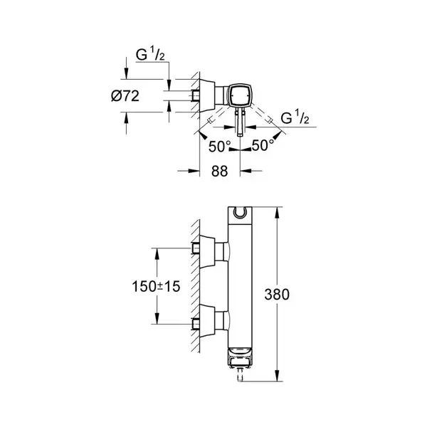 Змішувач для душа Grohe Grandera, хром (23316000) (D 23316000)